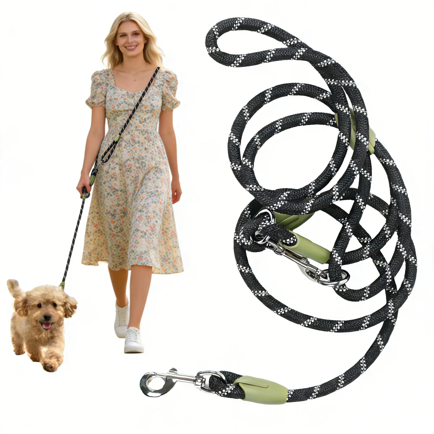 Hands-Free Crossbody Dog Leash - Run, Hike & Train With Hands Free