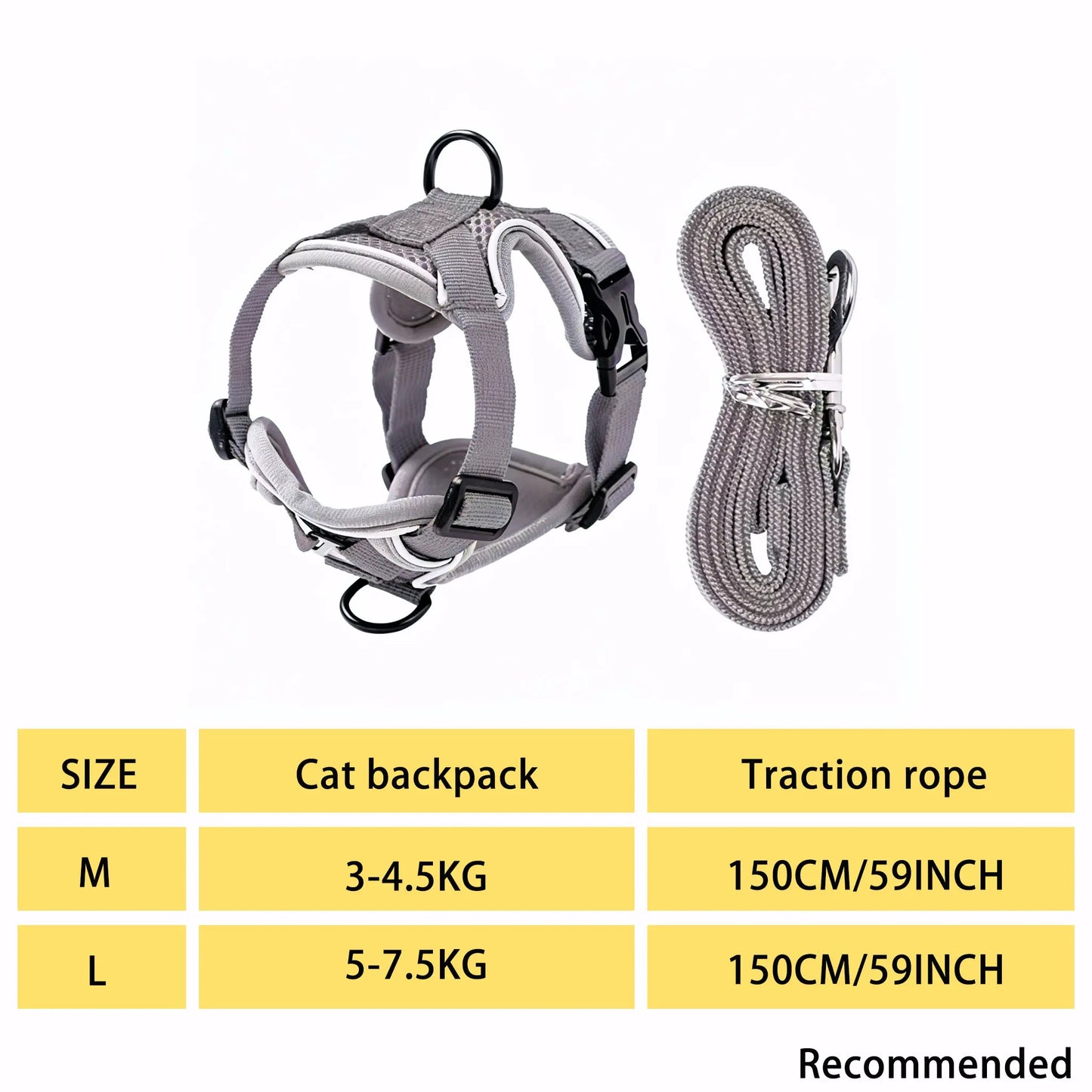 Escape-Proof Cat Harness & Leash Set - Safe, Breathable Outdoor Adventures
