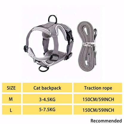 Escape-Proof Cat Harness & Leash Set - Safe, Breathable Outdoor Adventures