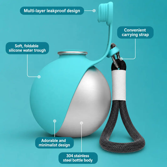 No-Spill Floating Water Bowl - No More Wet Floors or Sloppy Chins