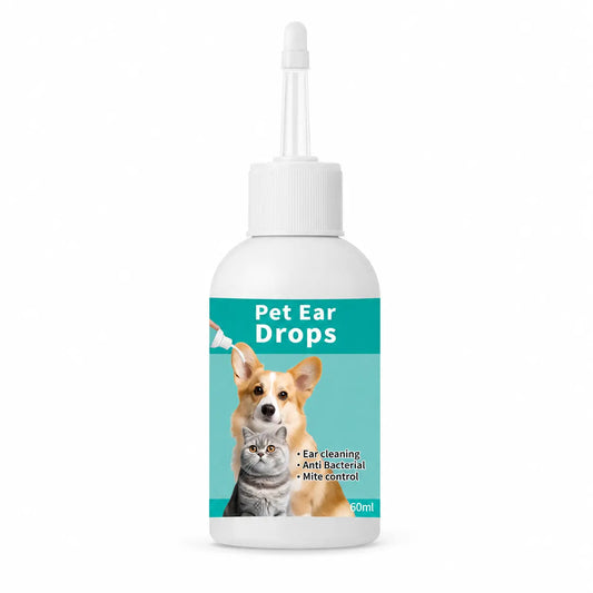 Dog Ear Cleaner for Dogs & Cats, 60 Ml Pet Ear Wash Solution with Soft Applicator Tip for Routine Ear Hygiene, Dirt & Debris Removal