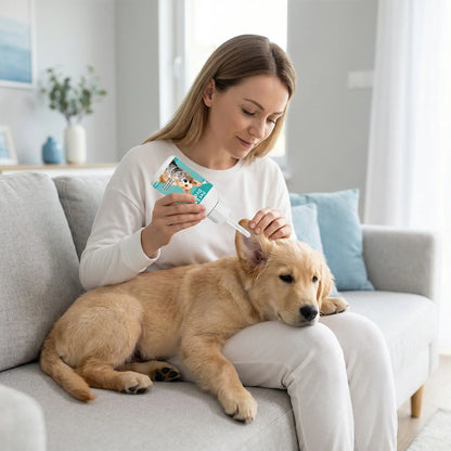 Dog Ear Cleaner for Dogs & Cats, 60 Ml Pet Ear Wash Solution with Soft Applicator Tip for Routine Ear Hygiene, Dirt & Debris Removal