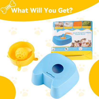 Silicone Slow Feeder Lick Bowl - Wet Food, Broth & Anxiety Relief