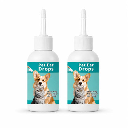 Dog Ear Cleaner for Dogs & Cats, 60 Ml Pet Ear Wash Solution with Soft Applicator Tip for Routine Ear Hygiene, Dirt & Debris Removal