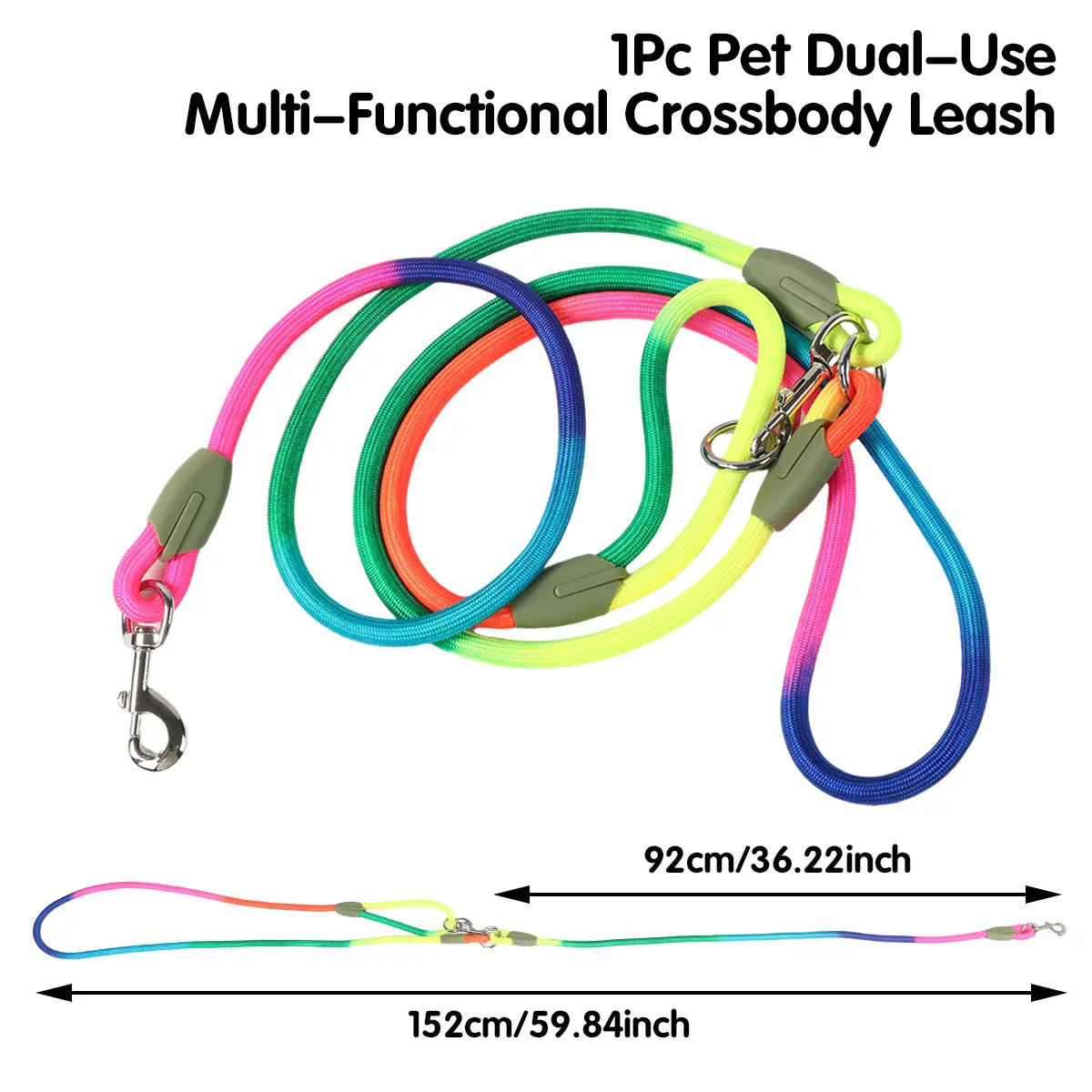 Hands-Free Crossbody Dog Leash - Run, Hike & Train With Hands Free