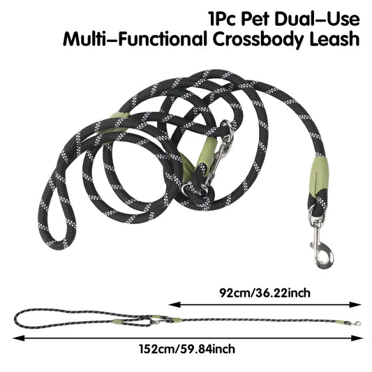 Hands-Free Crossbody Dog Leash - Run, Hike & Train With Hands Free