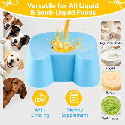 Silicone Slow Feeder Lick Bowl - Wet Food, Broth & Anxiety Relief