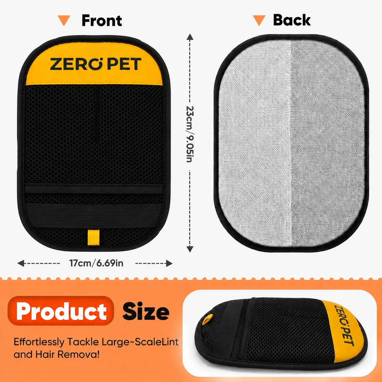 Reusable Pet Hair Remover Glove - Wipe Fur Off Anything, Instantly